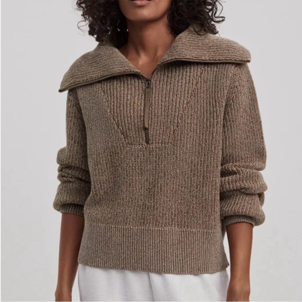 Varley Mentone Olive Green Speckle Sweater Sz XL